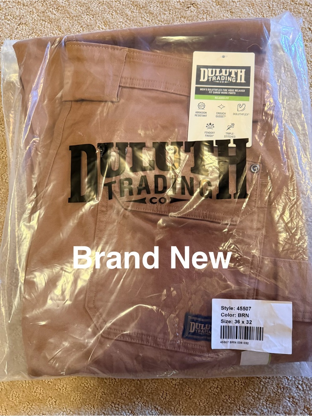 Duluth Trading Co Tan Relaxed Fit FLEX Pants